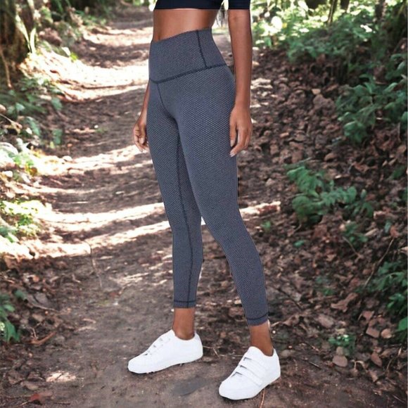 Lululemon Wunder Under Pacific Pointe Jacquard True Navy Onyx Blue size 6 -Rare! - Picture 7 of 14